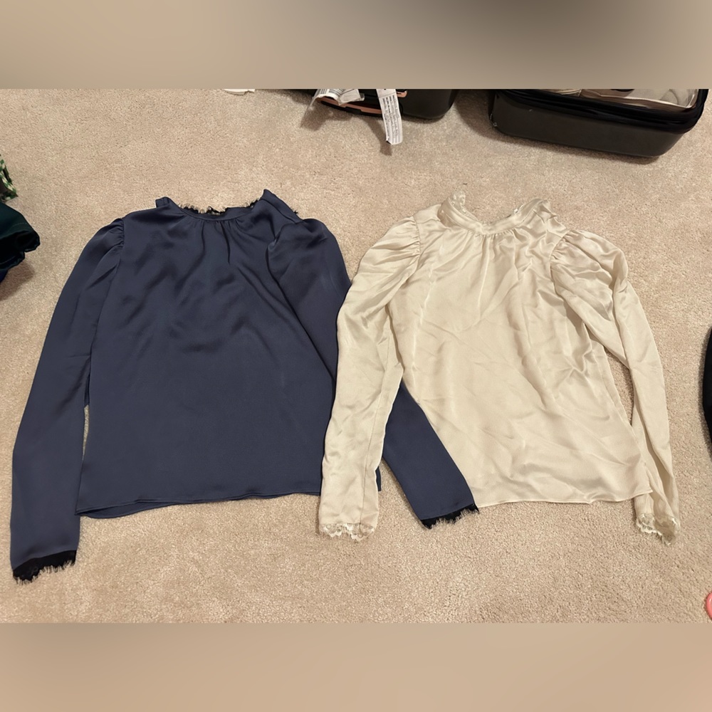 BUNDLE OF 2 EXPRESS SILK LONG SLEEVE SHIRTS